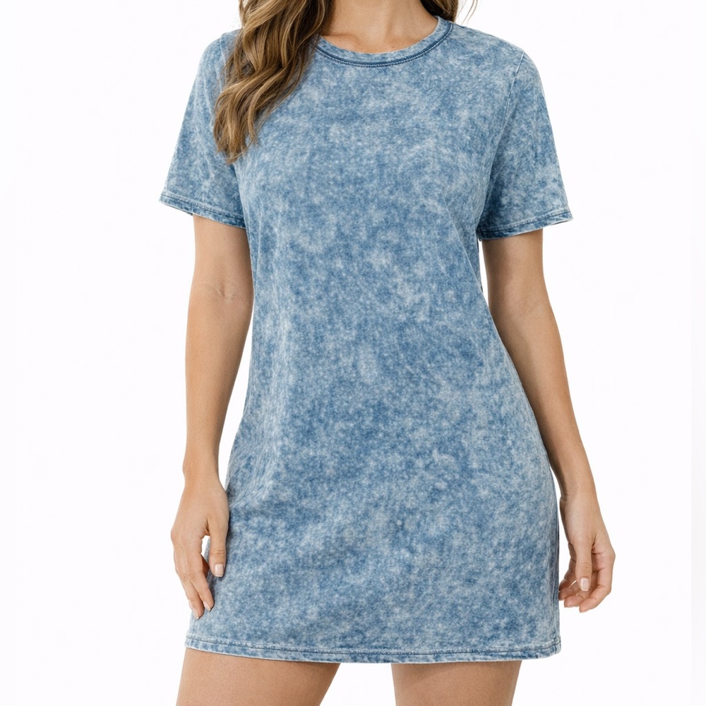 Ali & Kris Acid Wash Denim‎ T-Shirt Dress Size Large